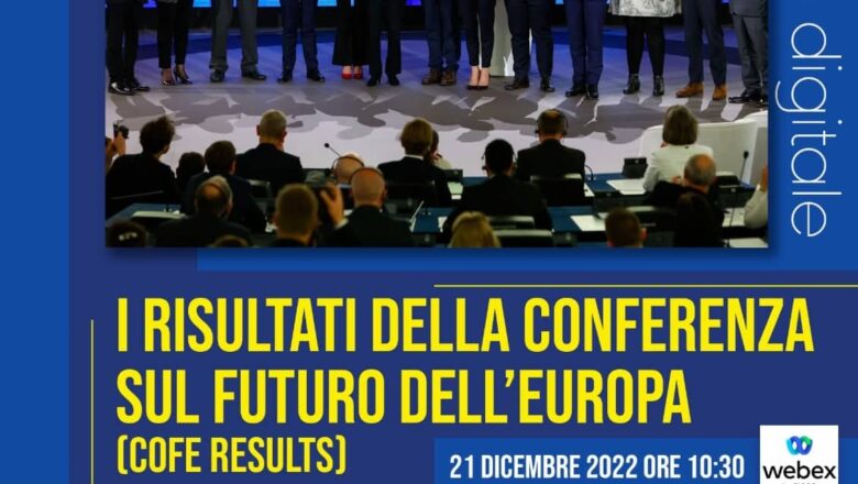 Evento digitale sui Risultati della Conferenza sul Futuro dell’Europa – CoFe Results